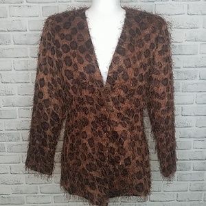 Russell Kemp New York Animal Print Fringe Size 12
